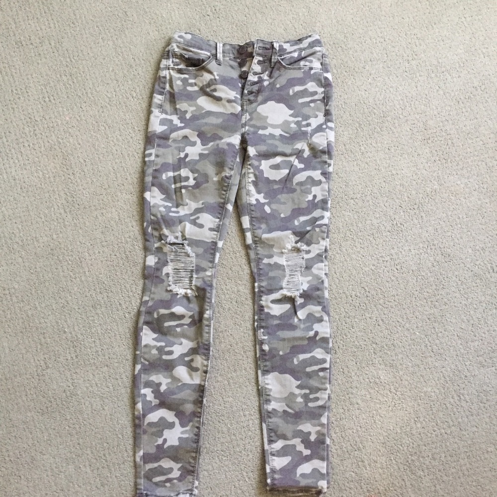 Camo High Rise Jeans